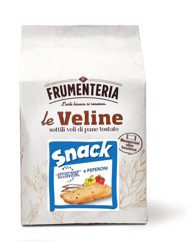 Le Veline Snack con Acciughine e peperoni - La Frumenteria 120g