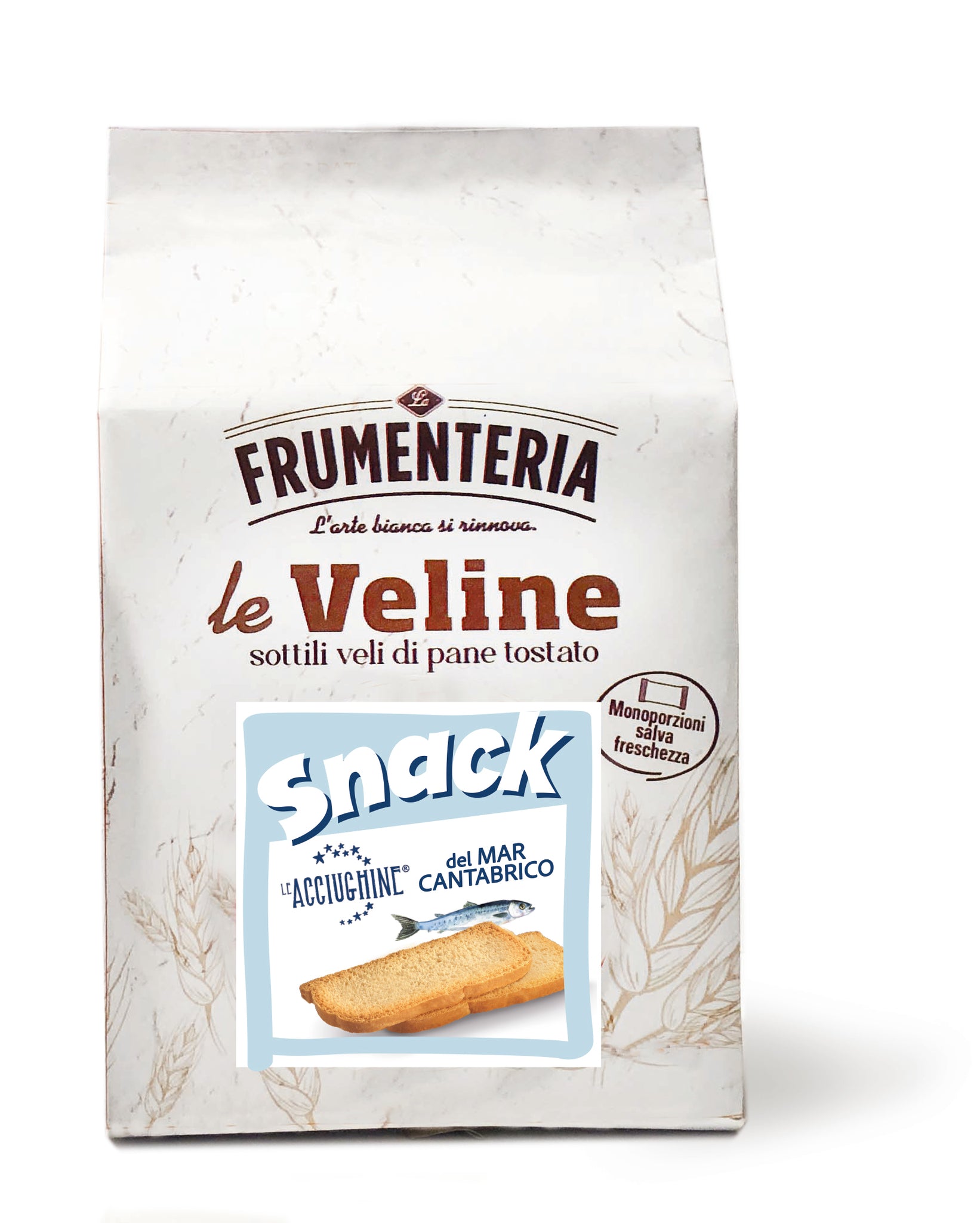 Le Veline Snack con Acciughine - La Frumenteria 120g